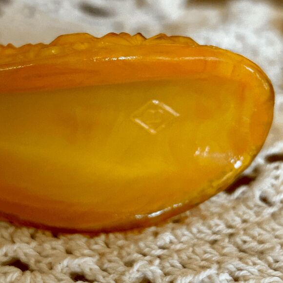 Boyd Glass Bittersweet Daisy & Button Victorian Boot - Rare Collectible Antique - Picture 3 of 5